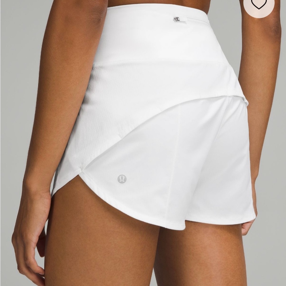 lululemon athletica Women's Speed up High Rise Lined Shorts Size 10 White